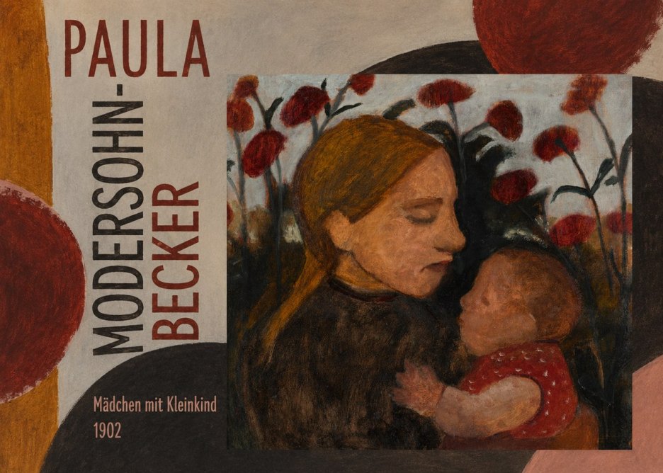 Paula Modersohn-Becker Mädchen Mit Kleinkind II No5 - Plakat