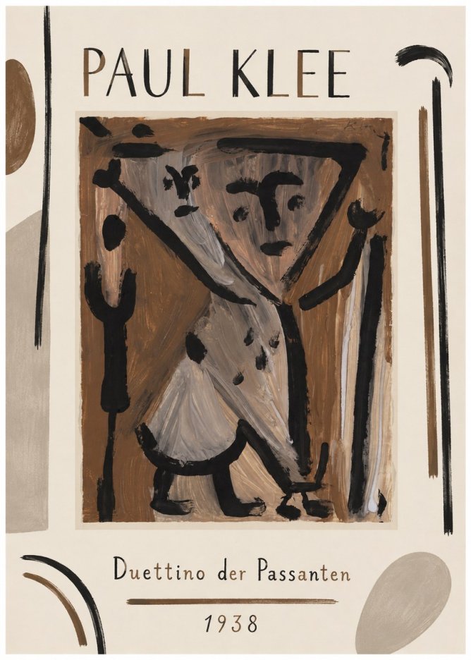 Paul Klee Duettino Der Passanten No1 - Plakat