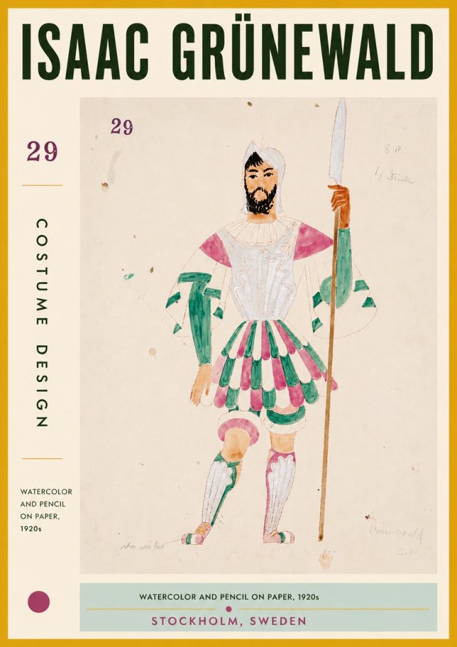 Isaac Grünewald Costume Design No. 29 No5 - Plakat