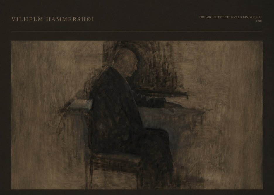 Vilhelm Hammershøi The Architect Thorvald Bindesbøll No4 - Plakat
