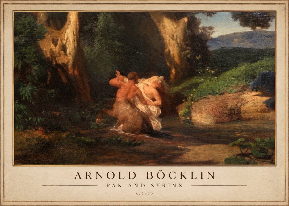 Arnold Böcklin Pan and Syrinx No1 - Plakat