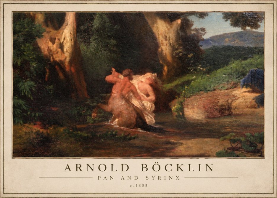 Arnold Böcklin Pan and Syrinx No3 - Plakat