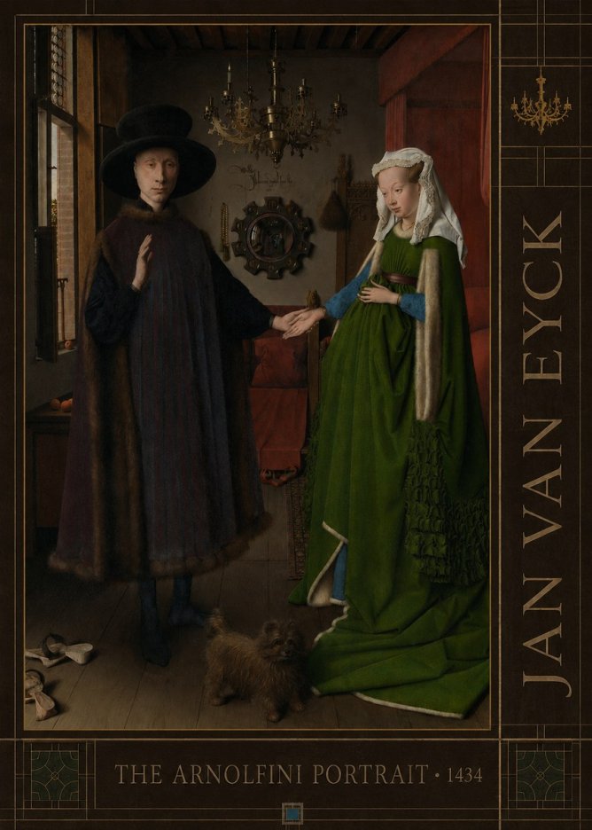 Jan van Eyck The Arnolfini Portrait VII No5 - Plakat