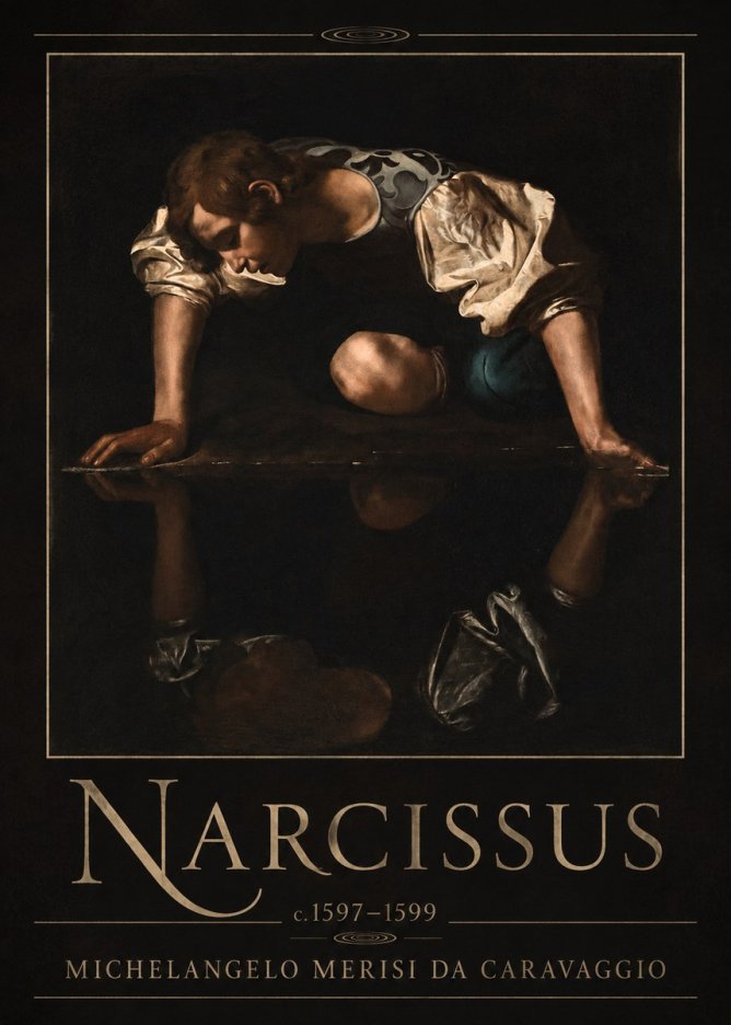Michelangelo Merisi da Caravaggio Narcissus II No2 - Plakat