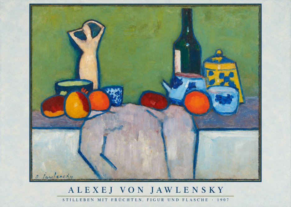 Alexej von Jawlensky Stilleben Mit Früchten, Figur Und Flasche 1907 No6 - Plakat