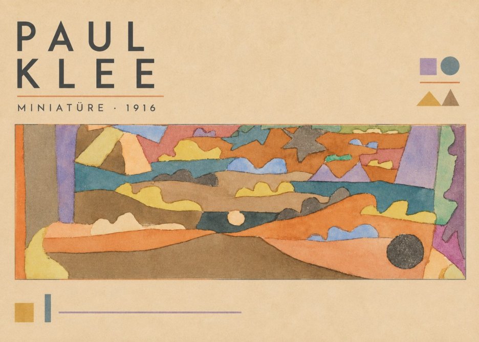 Paul Klee Miniatüre · 1916 No3 - Plakat