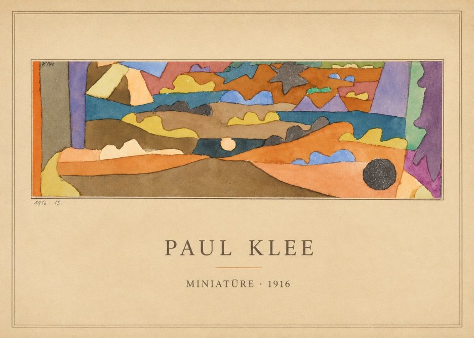 Paul Klee Miniatüre · 1916 No4 - Plakat