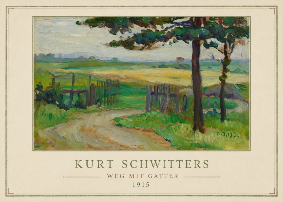 Kurt Schwitters Weg Mit Gatter No1 - Plakat