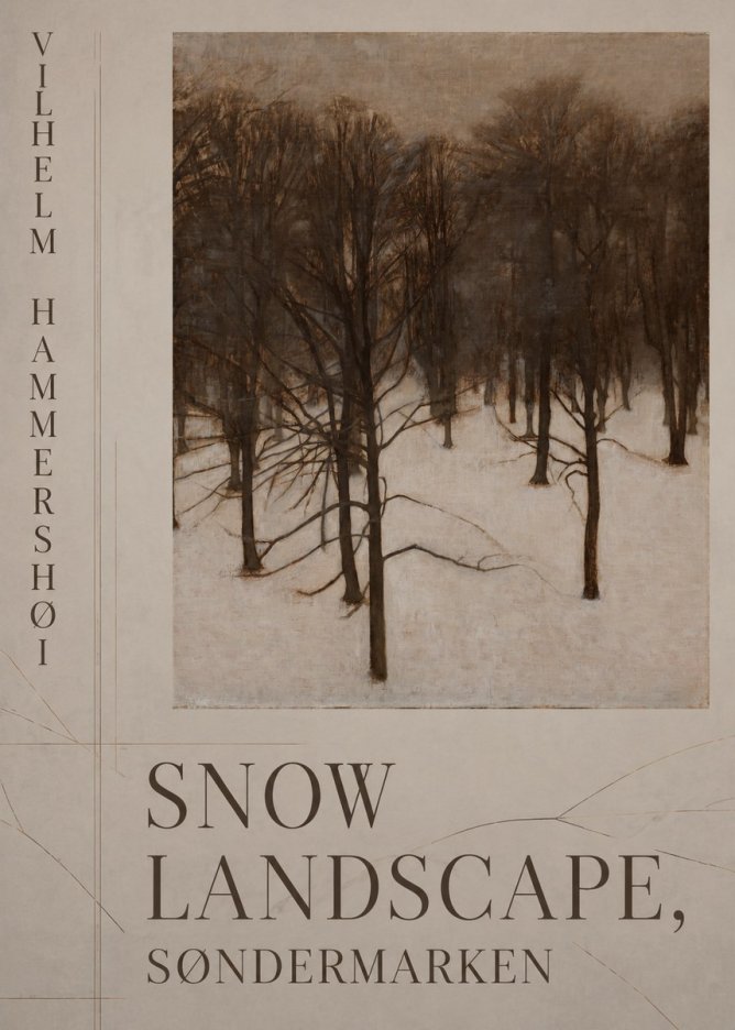 Vilhelm Hammershøi Snow Landscape, Søndermarken No5 - Plakat
