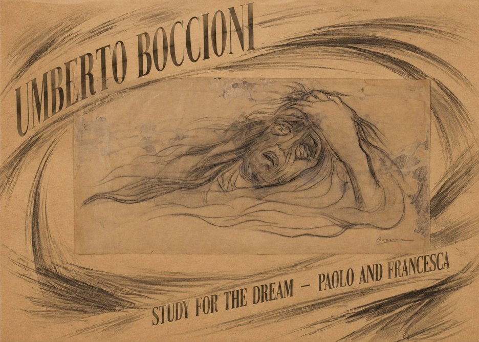 Umberto Boccioni Study for the Dream — Paolo and Francesca No2 - Plakat