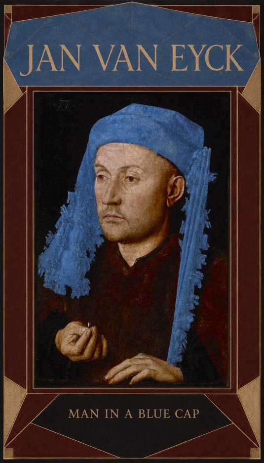 Jan van Eyck Man in a Blue Cap I No6 - Plakat