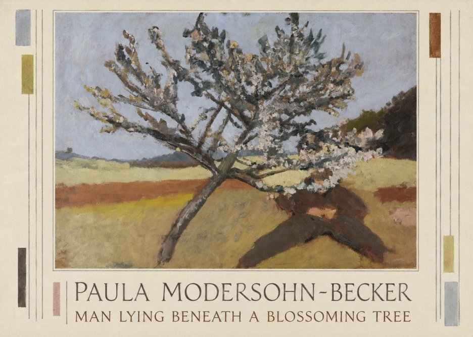 Paula Modersohn-Becker Man Lying Beneath a Blossoming Tree No3 - Plakat