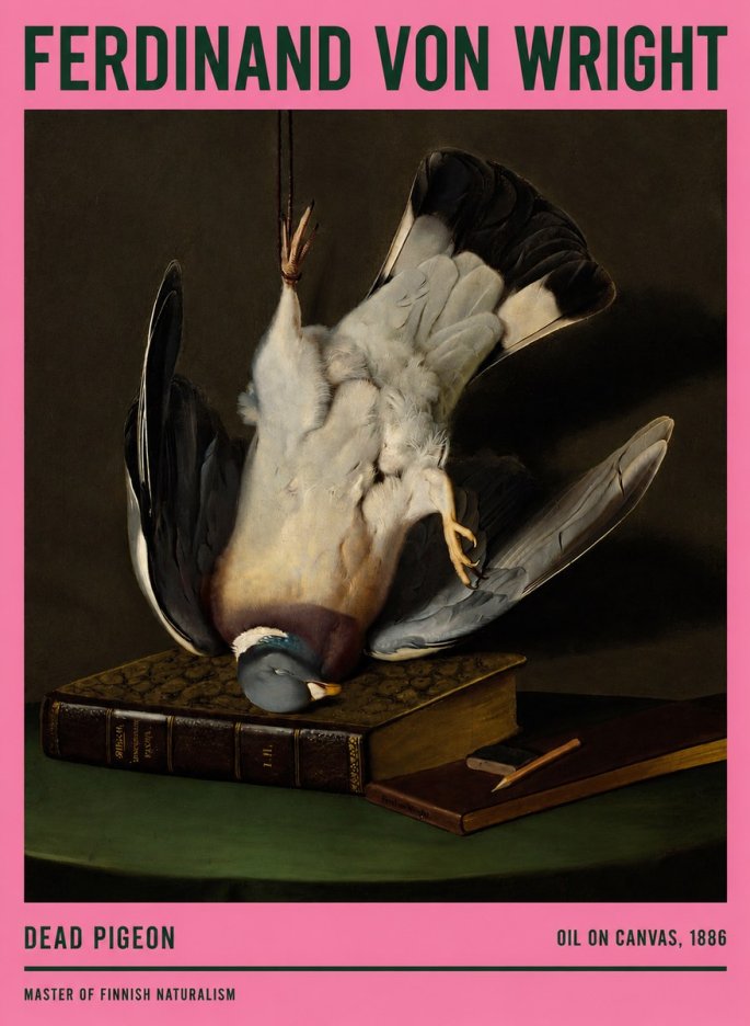 Ferdinand von Wright Dead Pigeon No2 - Plakat