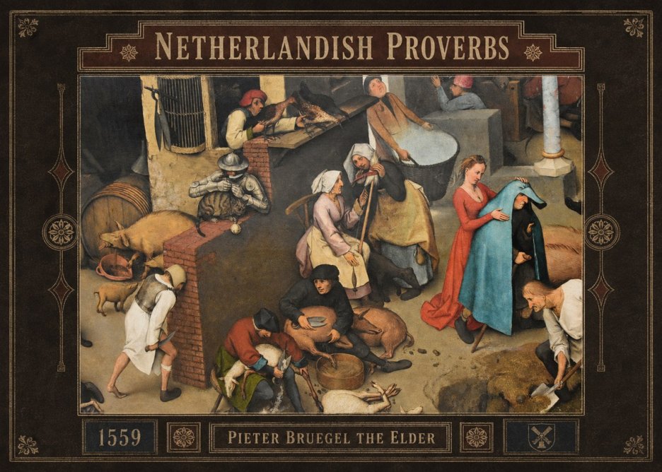Pieter Bruegel Netherlandish Proverbs VIII No3 - Plakat