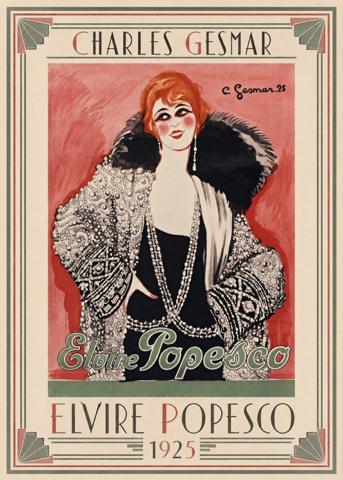 Charles Gesmar Elvire Popesco II No1 - Plakat