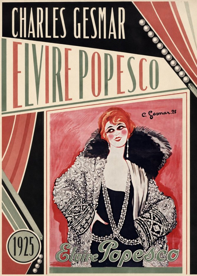 Charles Gesmar Elvire Popesco II No4 - Plakat