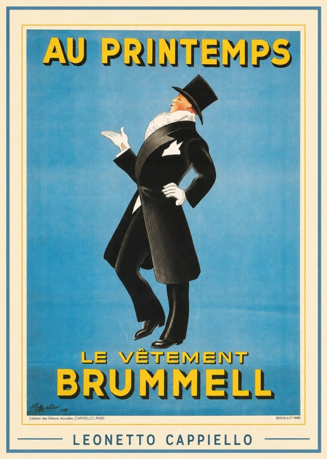 Leonetto Cappiello Au Printemps Le Vêtement Brummell No1 - Plakat