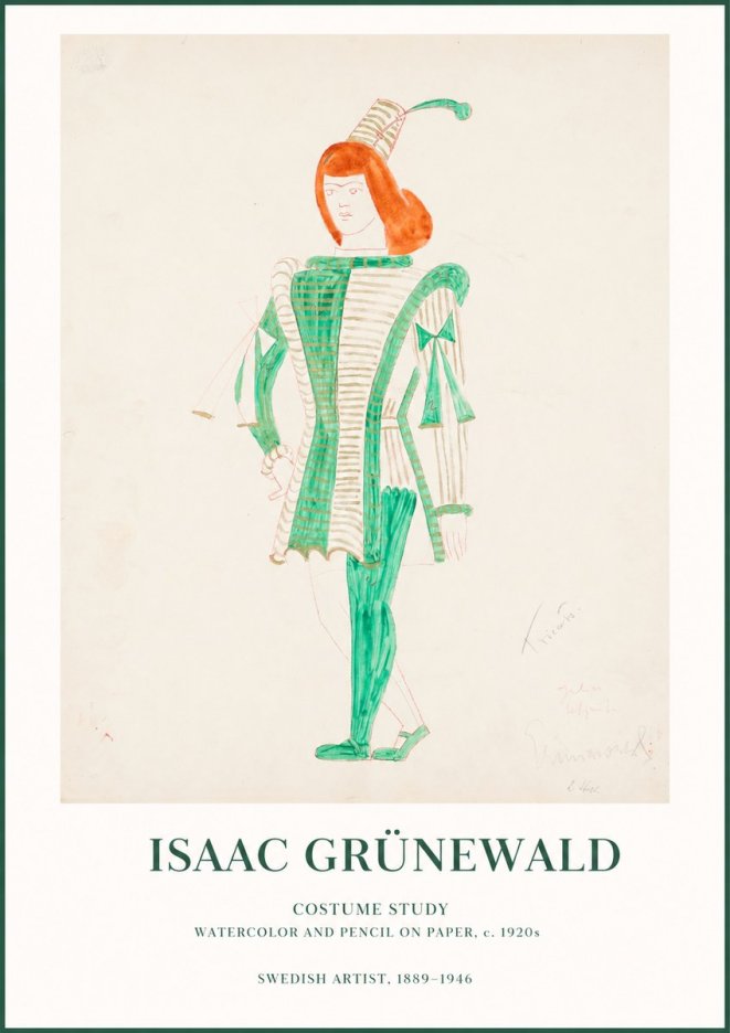 Isaac Grünewald The Harlequin No2 - Plakat