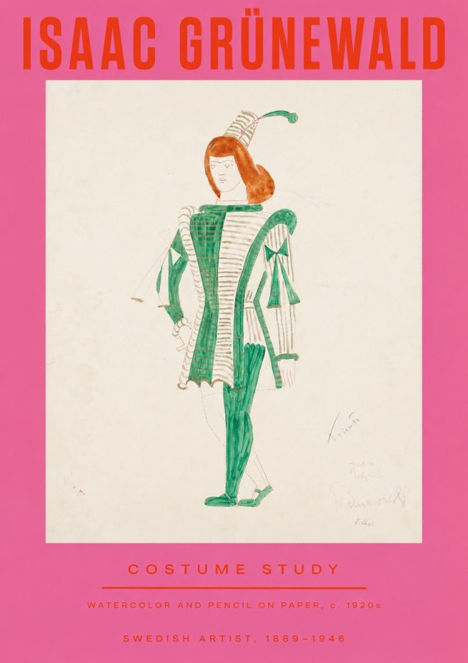 Isaac Grünewald The Harlequin No3 - Plakat