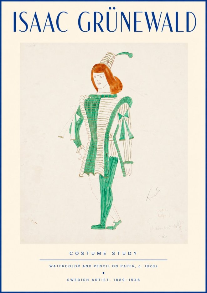 Isaac Grünewald The Harlequin No4 - Plakat