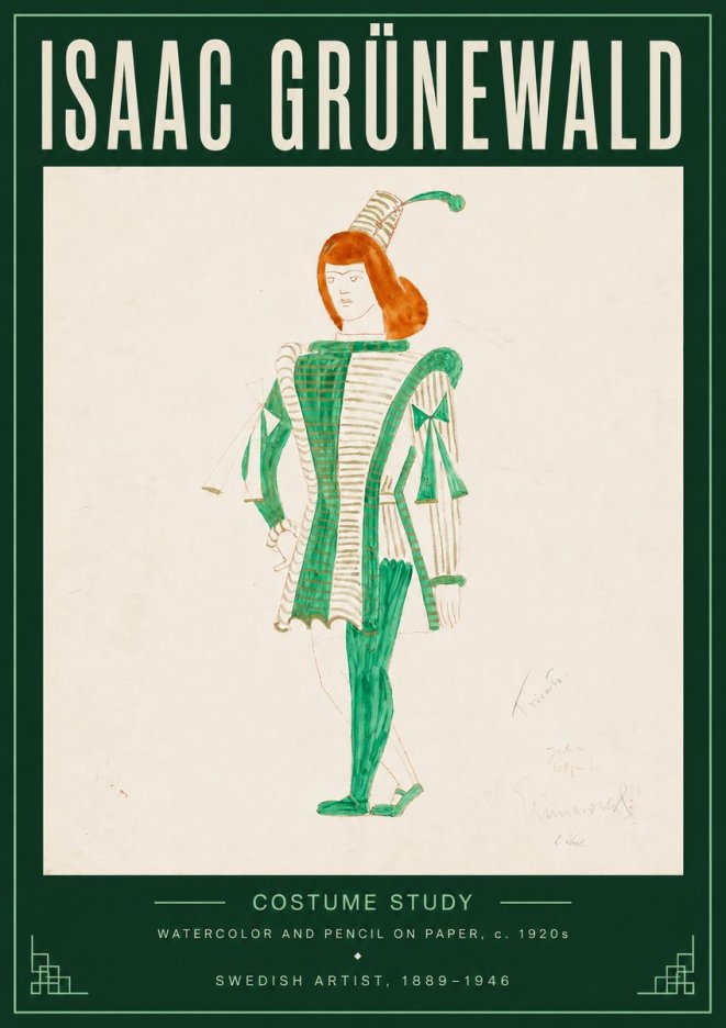 Isaac Grünewald The Harlequin No5 - Plakat