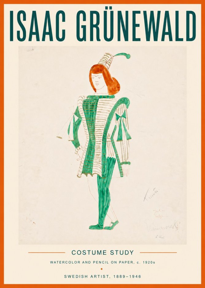 Isaac Grünewald The Harlequin No6 - Plakat