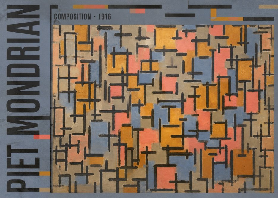 Piet Mondrian Composition No5 - Plakat