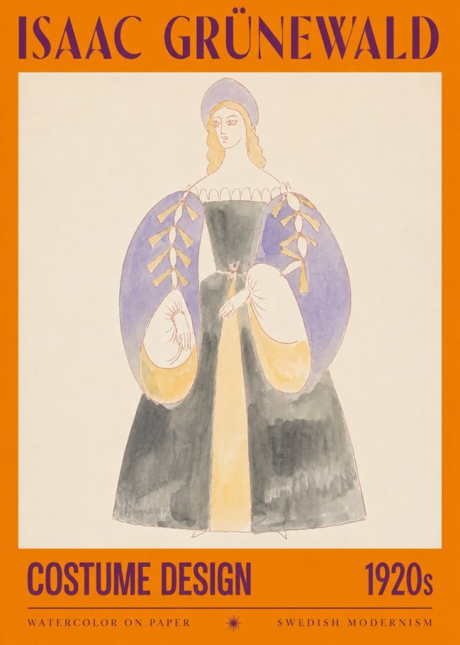 Isaac Grünewald Costume Design XIV No2 - Plakat