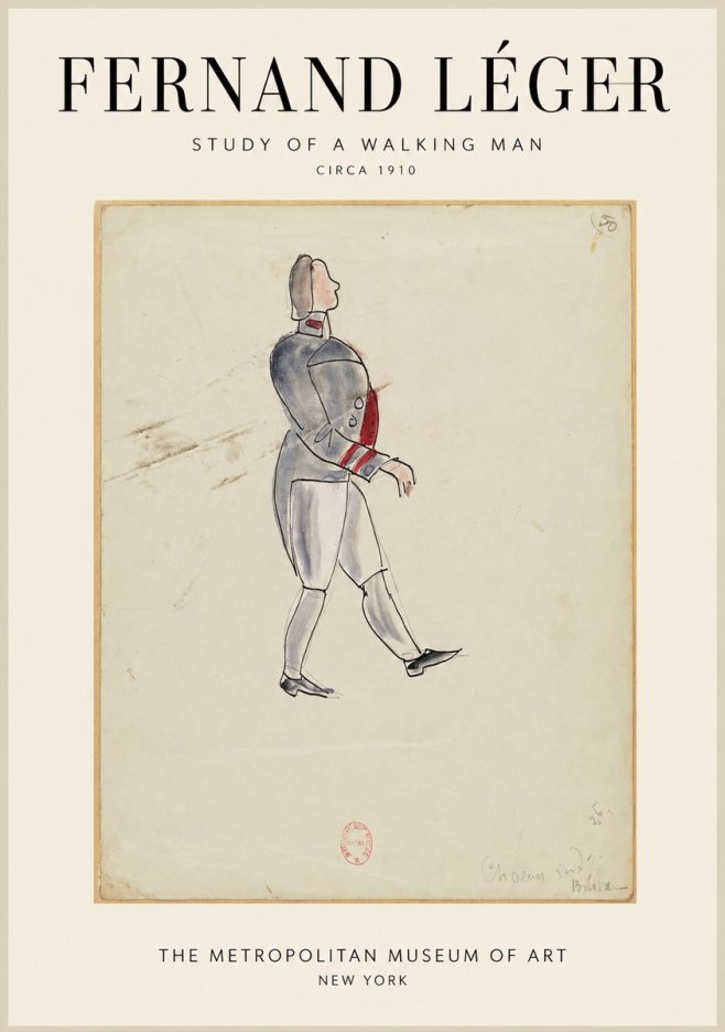 Fernand Léger Study of a Walking Man No1 - Plakat