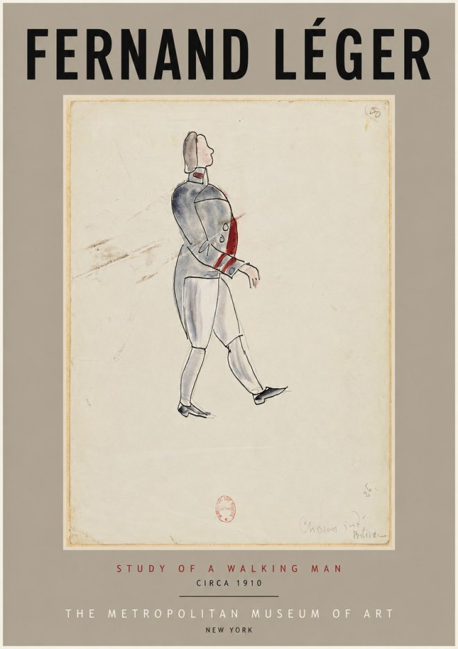 Fernand Léger Study of a Walking Man No4 - Plakat