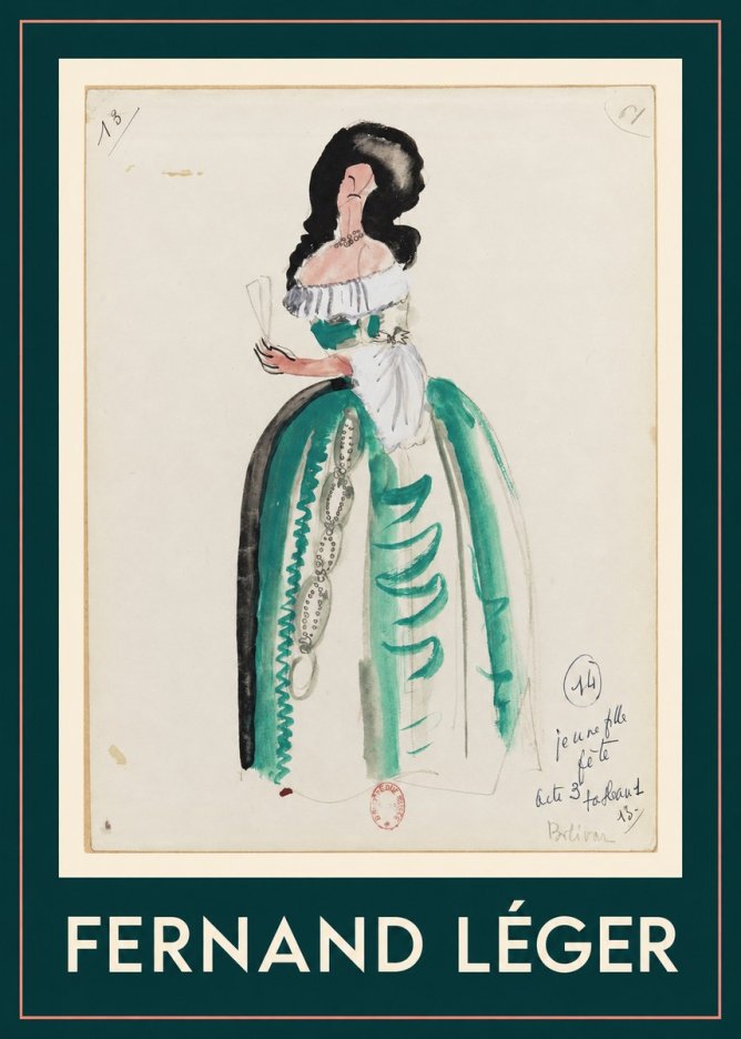 Fernand Léger Jeune Fille En Fête (Costume Design) No1 - Plakat