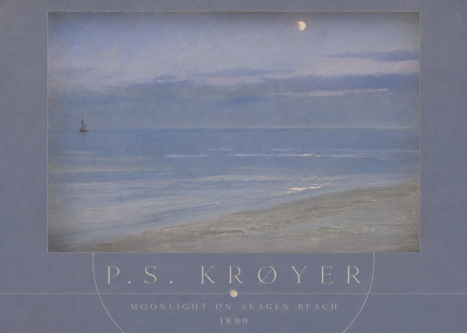P.S. Krøyer Moonlight on Skagen Beach No3 - Plakat