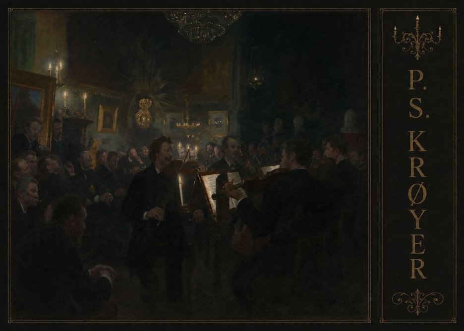 P.S. Krøyer An Evening at Høeberg's Home No2 - Plakat
