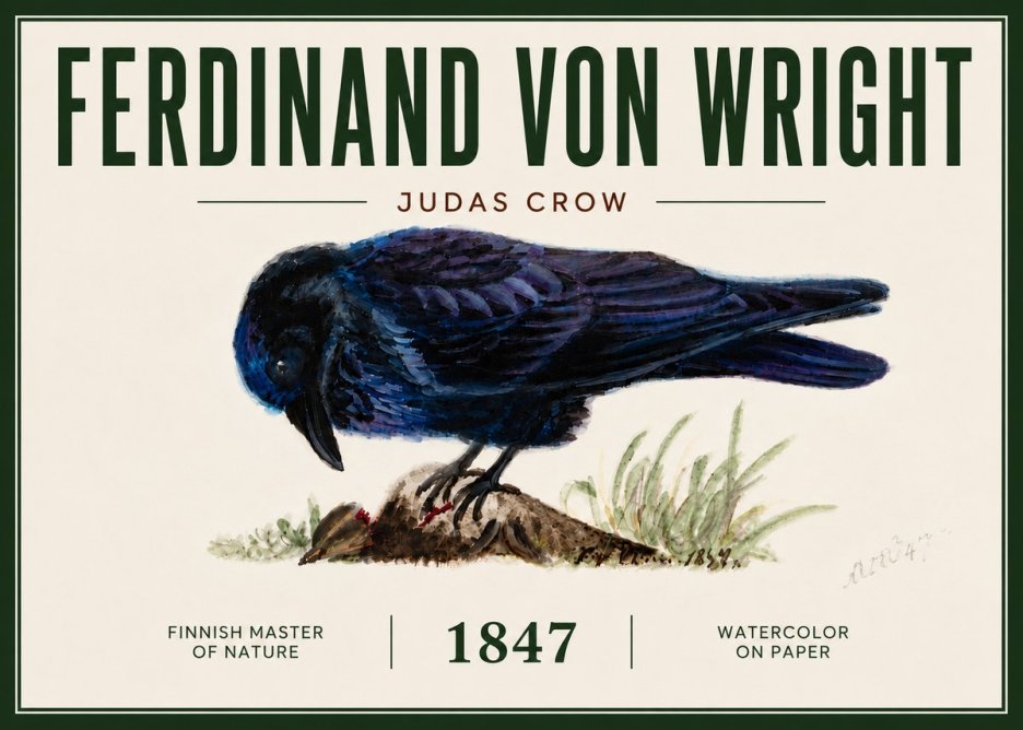 Ferdinand von Wright Judas Crow No4 - Plakat