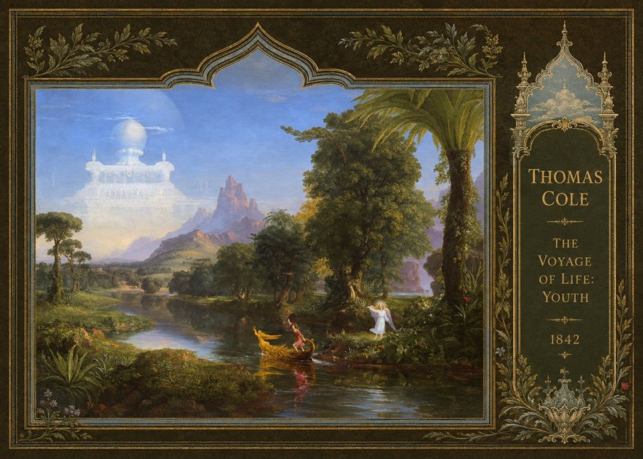 Thomas Cole The Voyage of Life: Youth IV No4 - Plakat