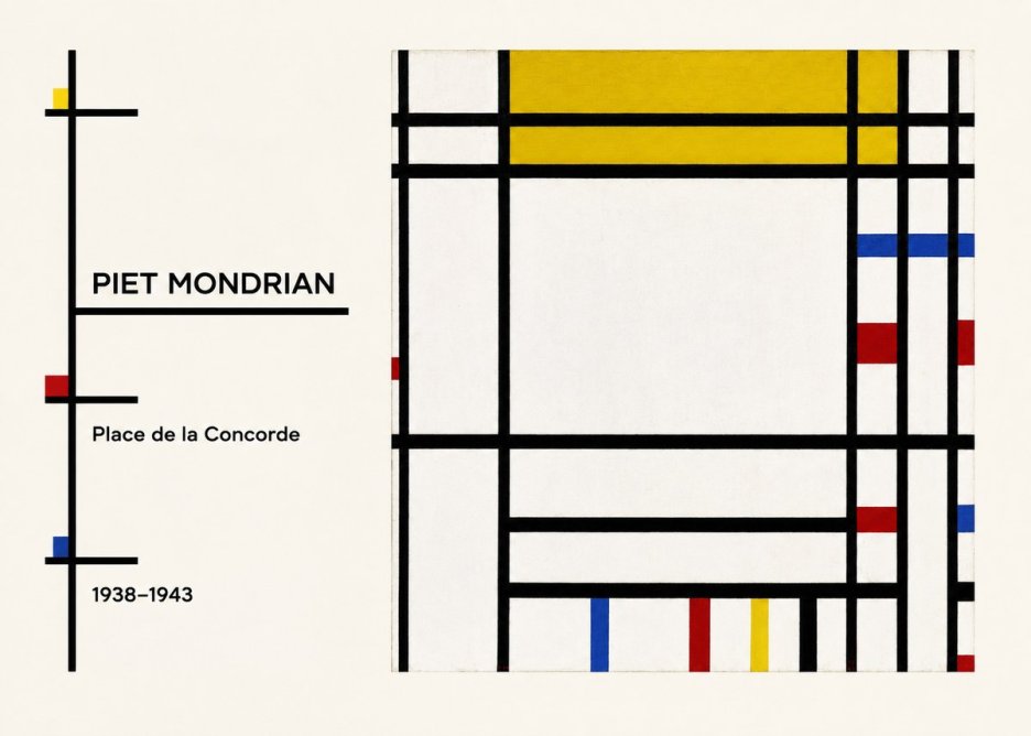 Piet Mondrian Place De La Concorde No6 - Plakat