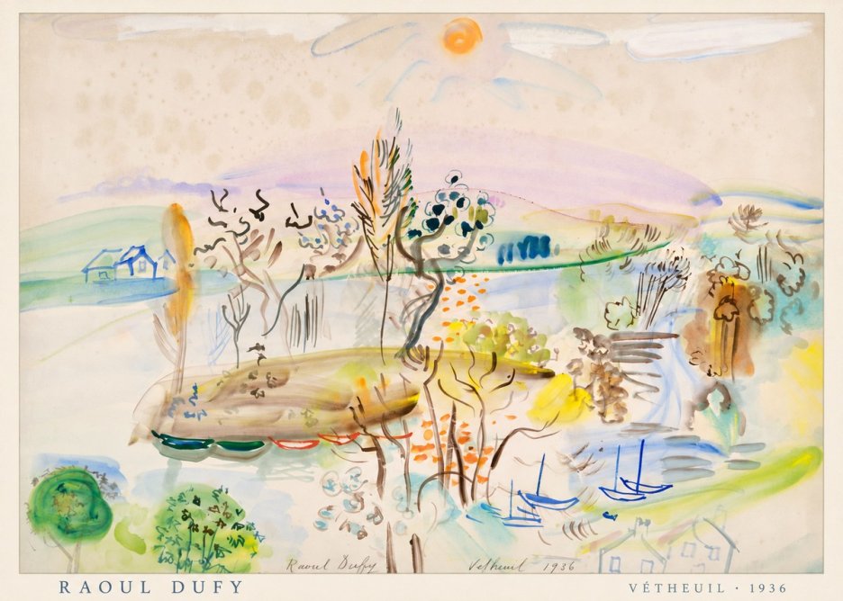 Raoul Dufy Vétheuil No4 - Plakat