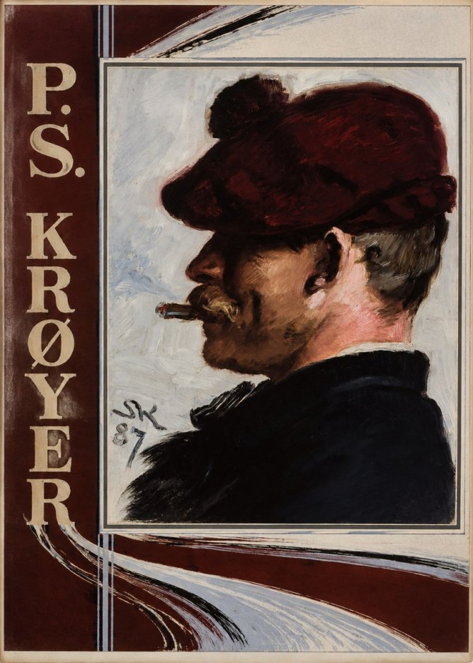 P.S. Krøyer Self-portrait with Cigar II No2 - Plakat
