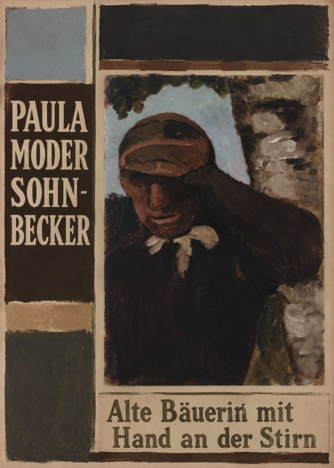 Paula Modersohn-Becker Alte Bäuerin Mit Hand an Der Stirn No2 - Plakat
