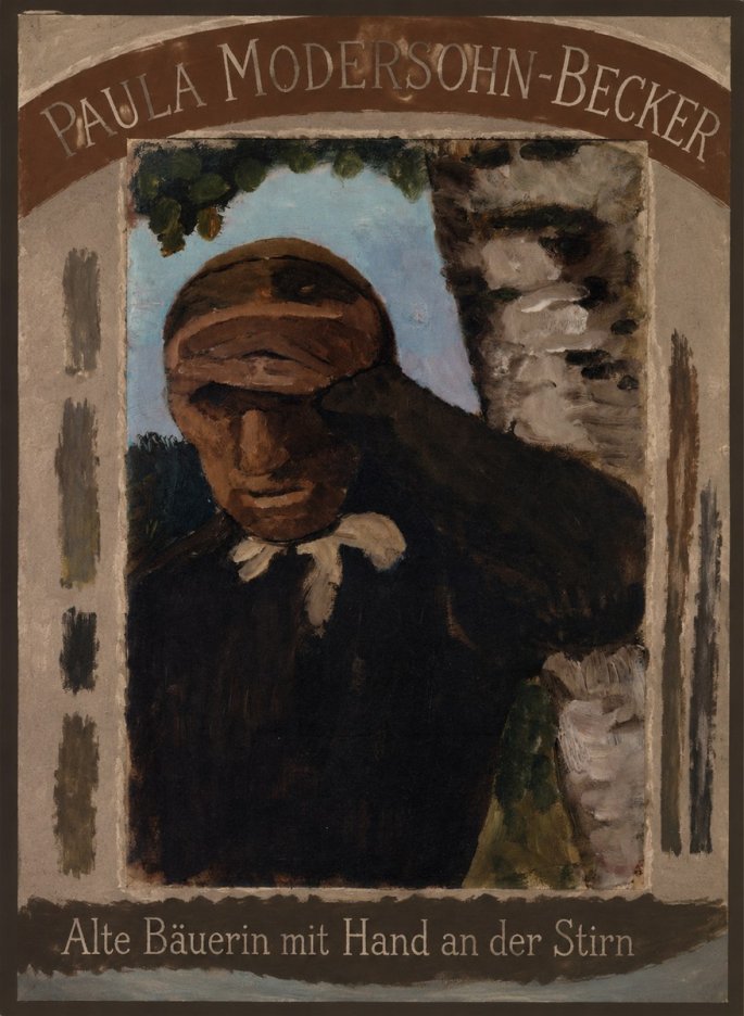 Paula Modersohn-Becker Alte Bäuerin Mit Hand an Der Stirn No4 - Plakat