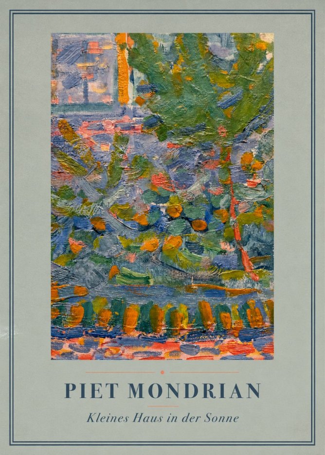 Piet Mondrian Kleines Haus in Der Sonne III No4 - Plakat
