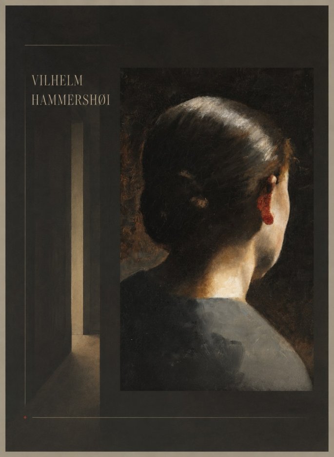 Vilhelm Hammershøi Woman Seen from Behind No4 - Plakat