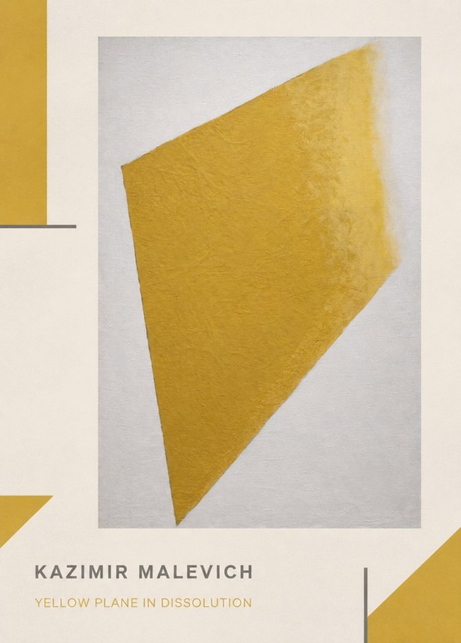 Kazimir Malevich Yellow Plane in Dissolution No1 - Plakat