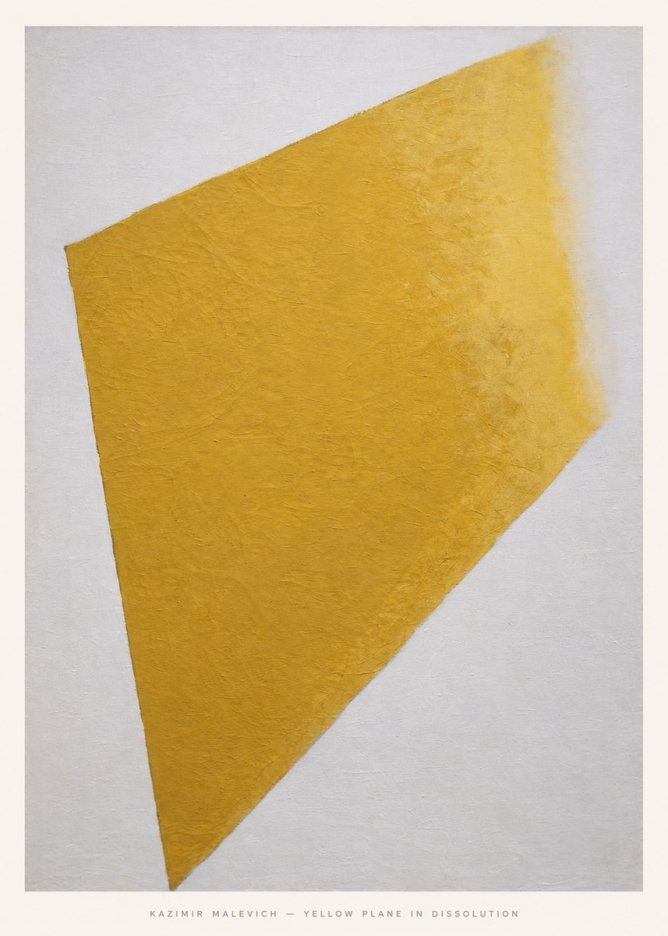 Kazimir Malevich Yellow Plane in Dissolution No6 - Plakat