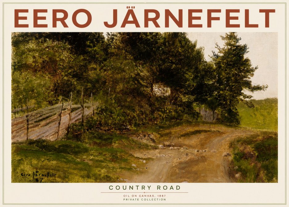 Eero Järnefelt Country Road No6 - Plakat