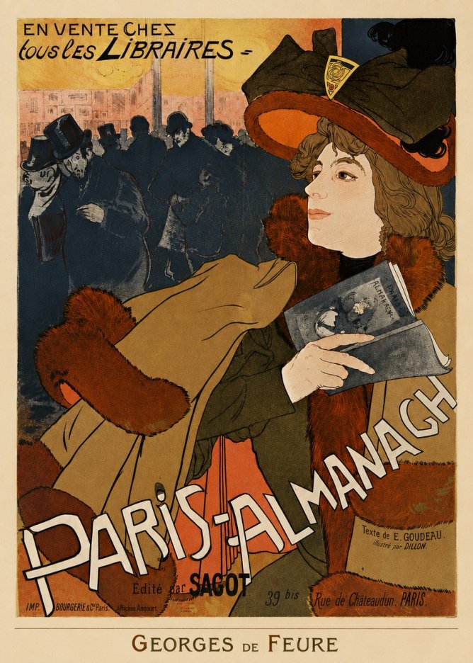 Georges de Feure Paris-almanach II No4 - Plakat