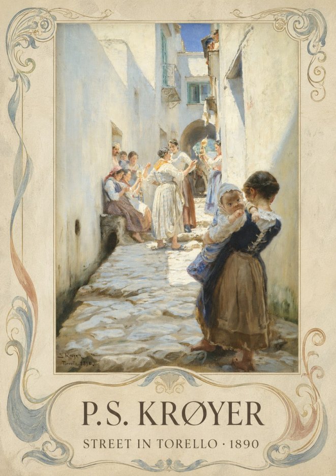 P.S. Krøyer Street in Torello No4 - Plakat