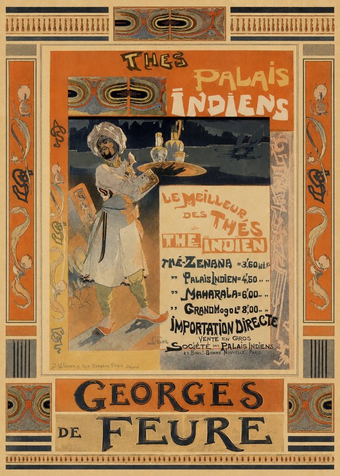 Georges de Feure Thés Palais Indiens No3 - Plakat