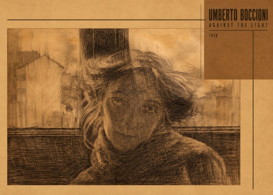 Umberto Boccioni Against the Light No6 - Plakat