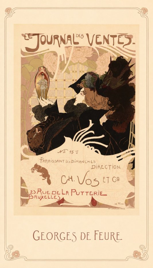 Georges de Feure Le Journal Des Ventes No1 - Plakat